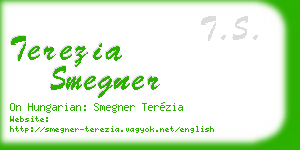 terezia smegner business card